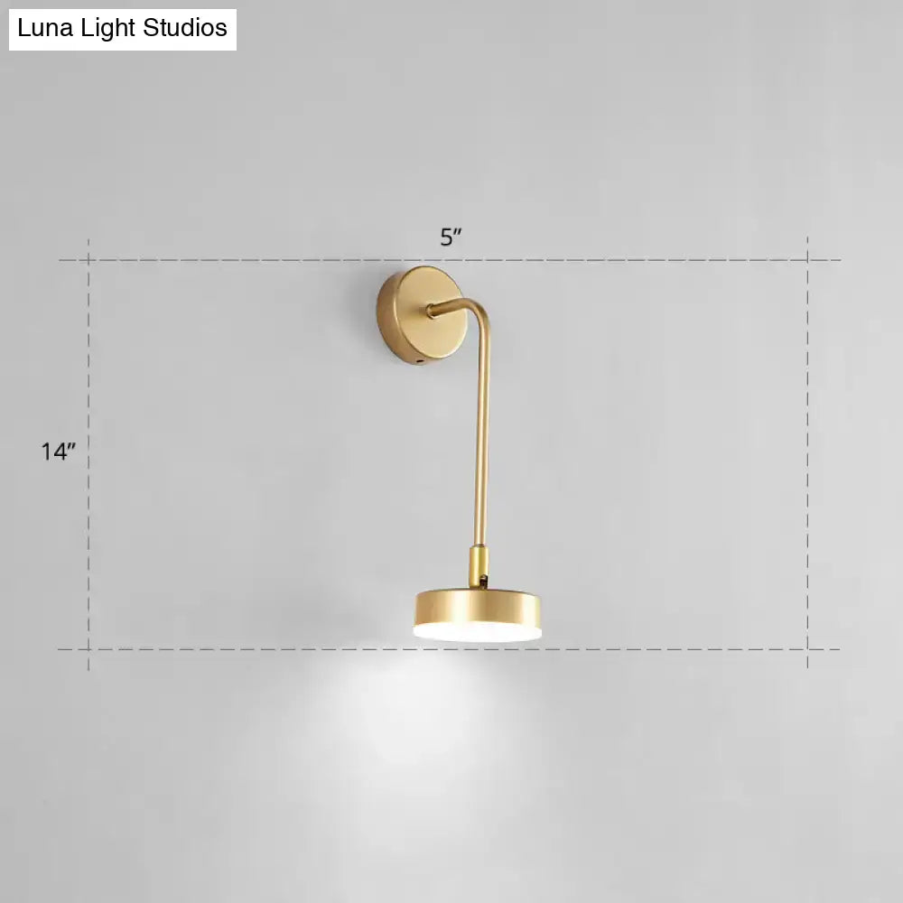 Gold LED Round Shape Wall Sconce