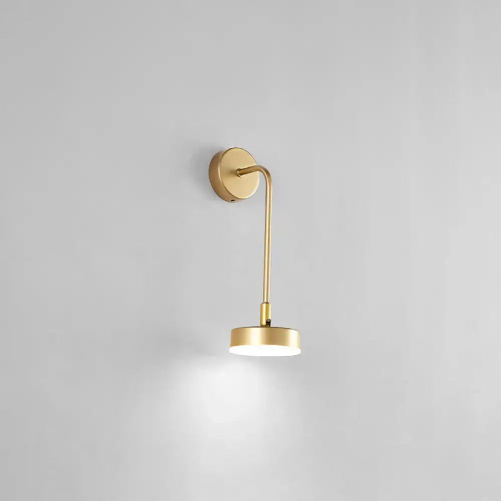 Gold LED Round Shape Wall Sconce