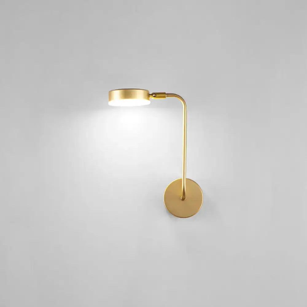 Gold LED Round Shape Wall Sconce