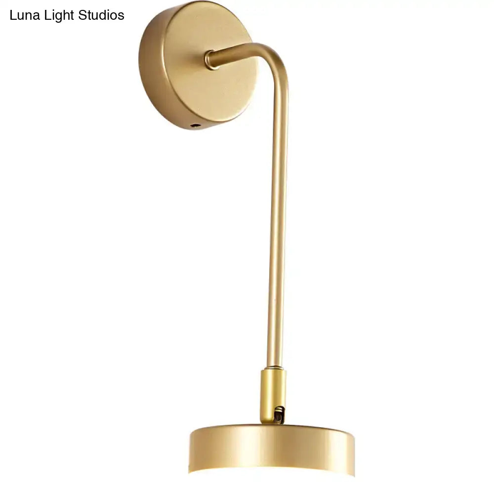 Gold LED Round Shape Wall Sconce