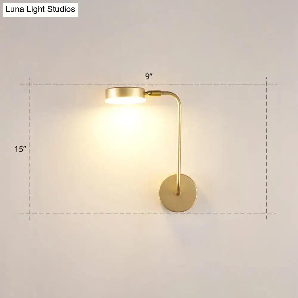 Gold LED Round Shape Wall Sconce