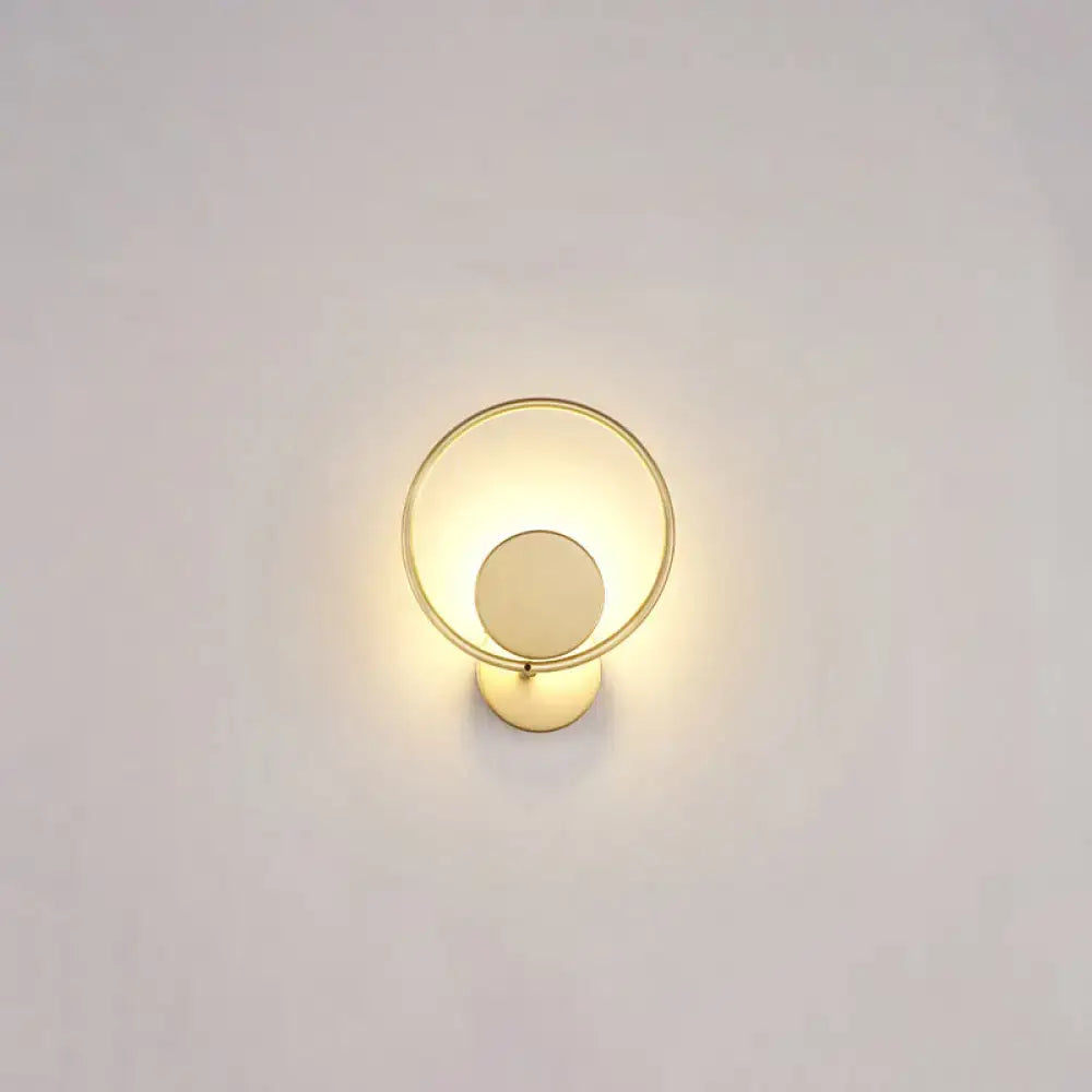 Gold LED Round Shape Wall Sconce
