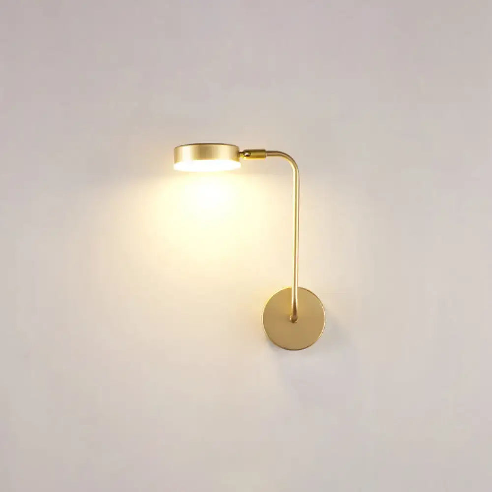 Gold LED Round Shape Wall Sconce