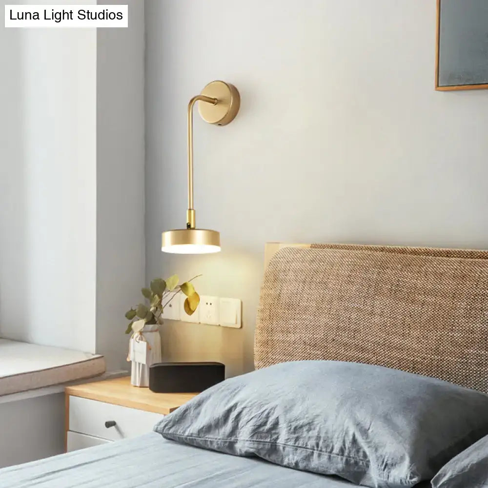 Gold LED Round Shape Wall Sconce