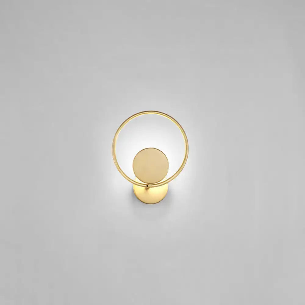 Gold LED Round Shape Wall Sconce