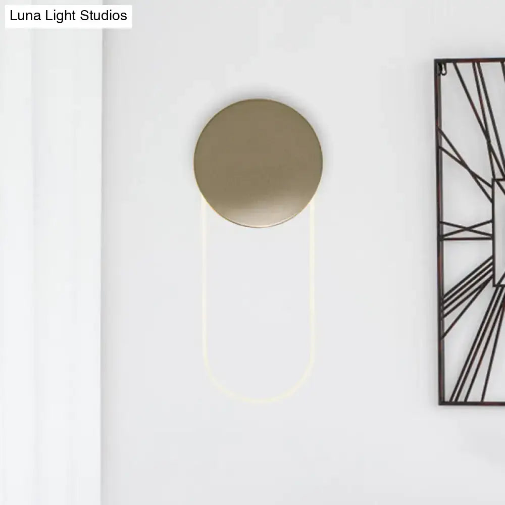 Gold Oval LED Wall Lamp