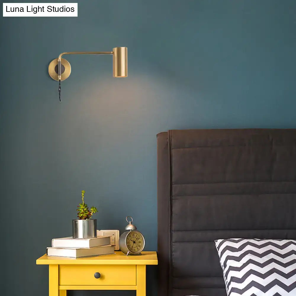 Gold Metal Bedside Spotlight