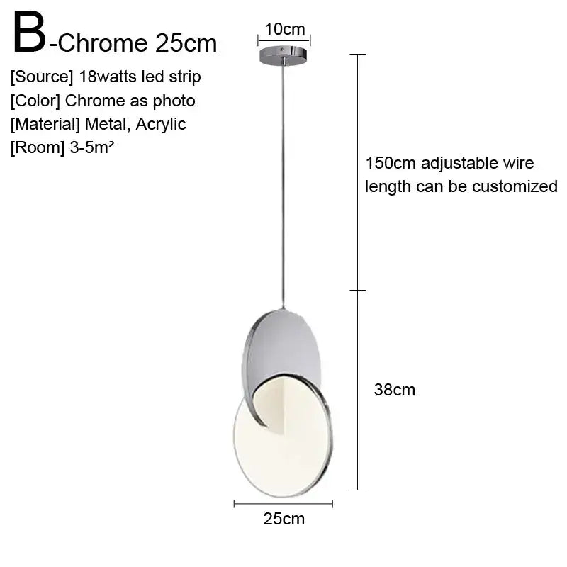 Gold Nordic Glass Pendant Light for Kitchens