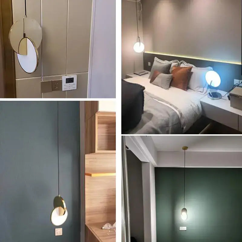 Gold Nordic Glass Pendant Light for Kitchens