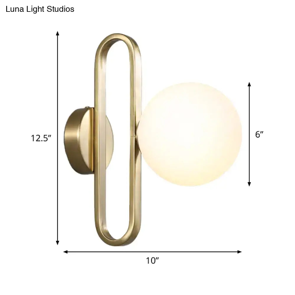 Gold Oval Wall Sconce