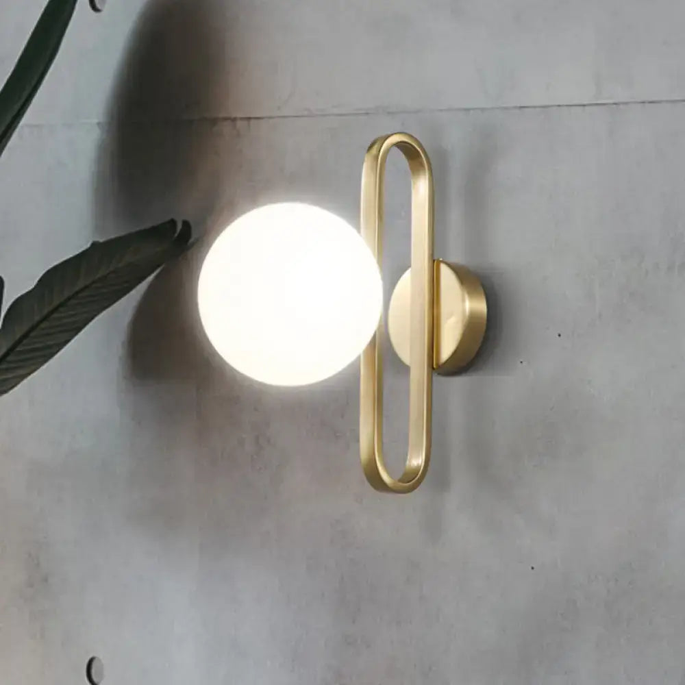Gold Oval Wall Sconce