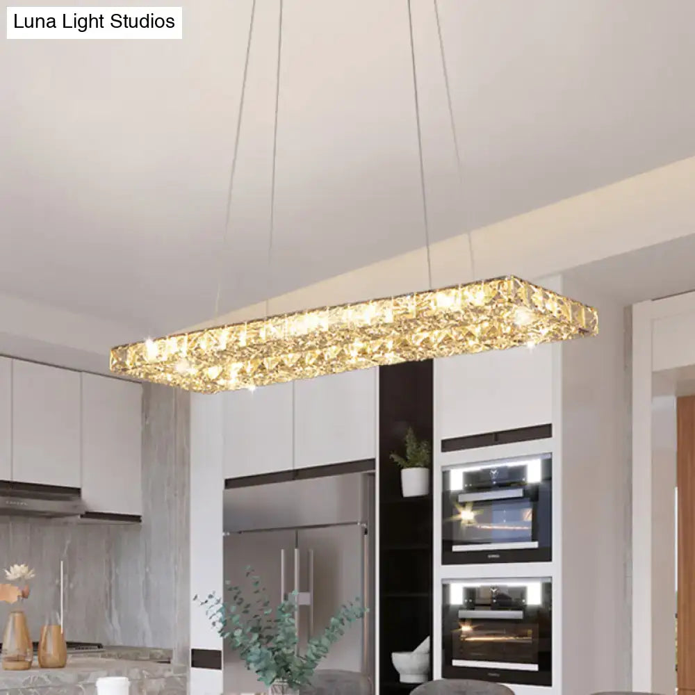 Gold Rectangular LED Pendant