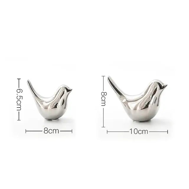 Gold Silver Ceramic Rabbit