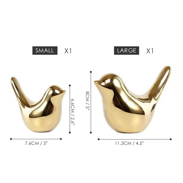 Gold Silver Ceramic Rabbit