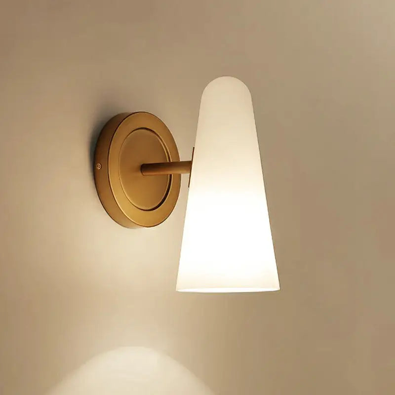 Gold Frosted Glass Sconce