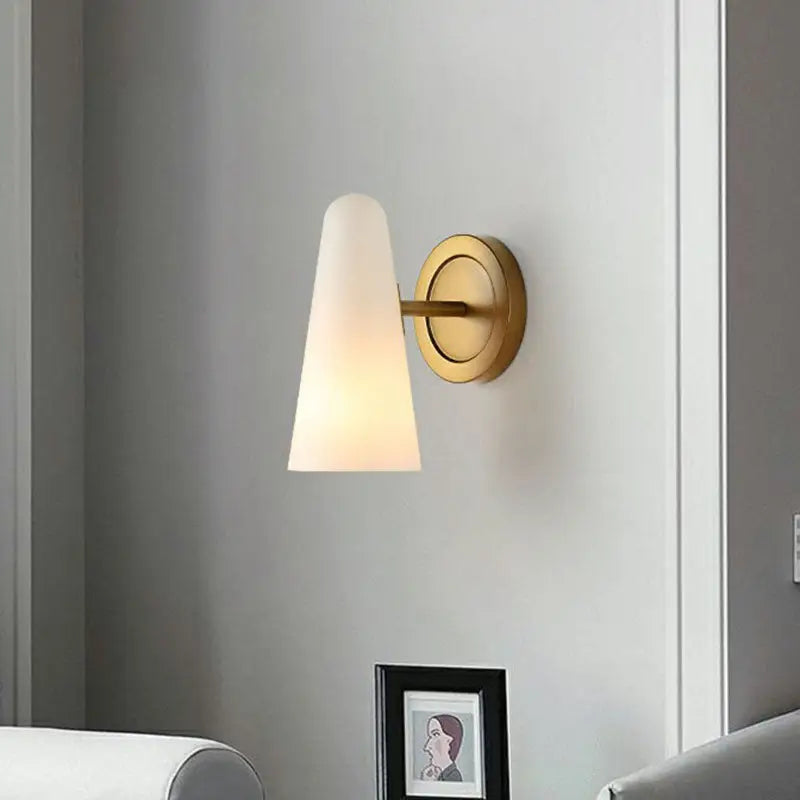 Gold Frosted Glass Sconce