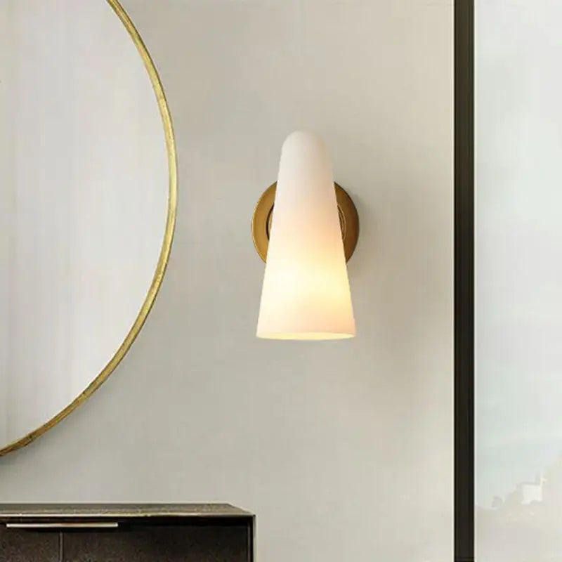 Gold Frosted Glass Sconce