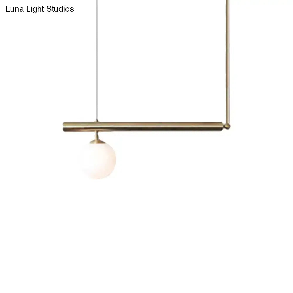Gold Glass Sphere Pendant