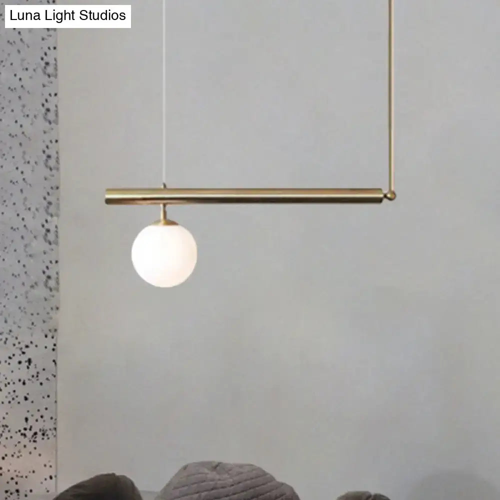Gold Glass Sphere Pendant