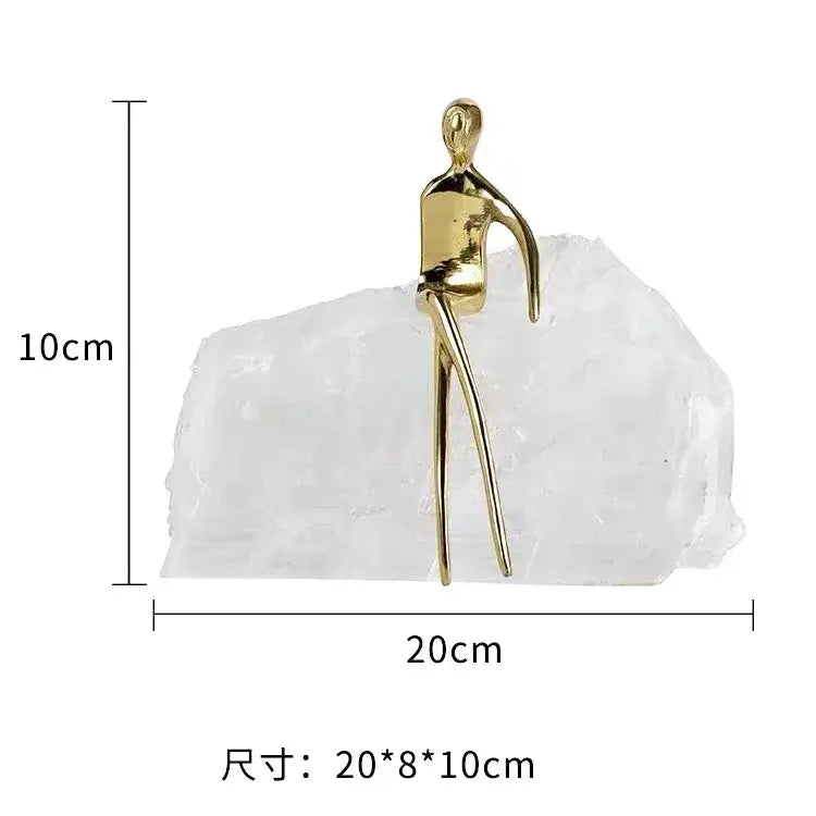 Golden Man Bookends Sculpture