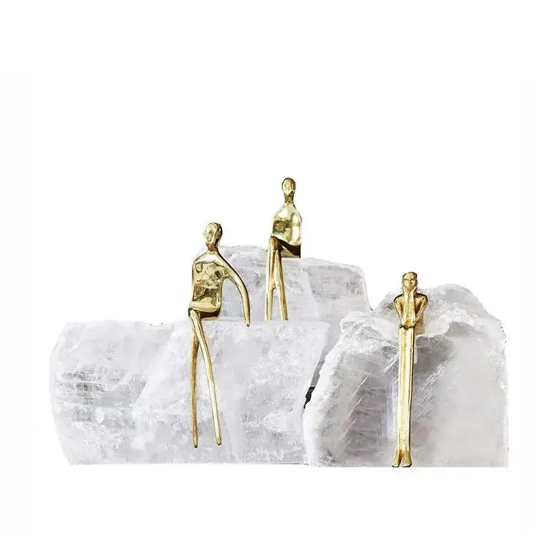 Golden Man Bookends Sculpture
