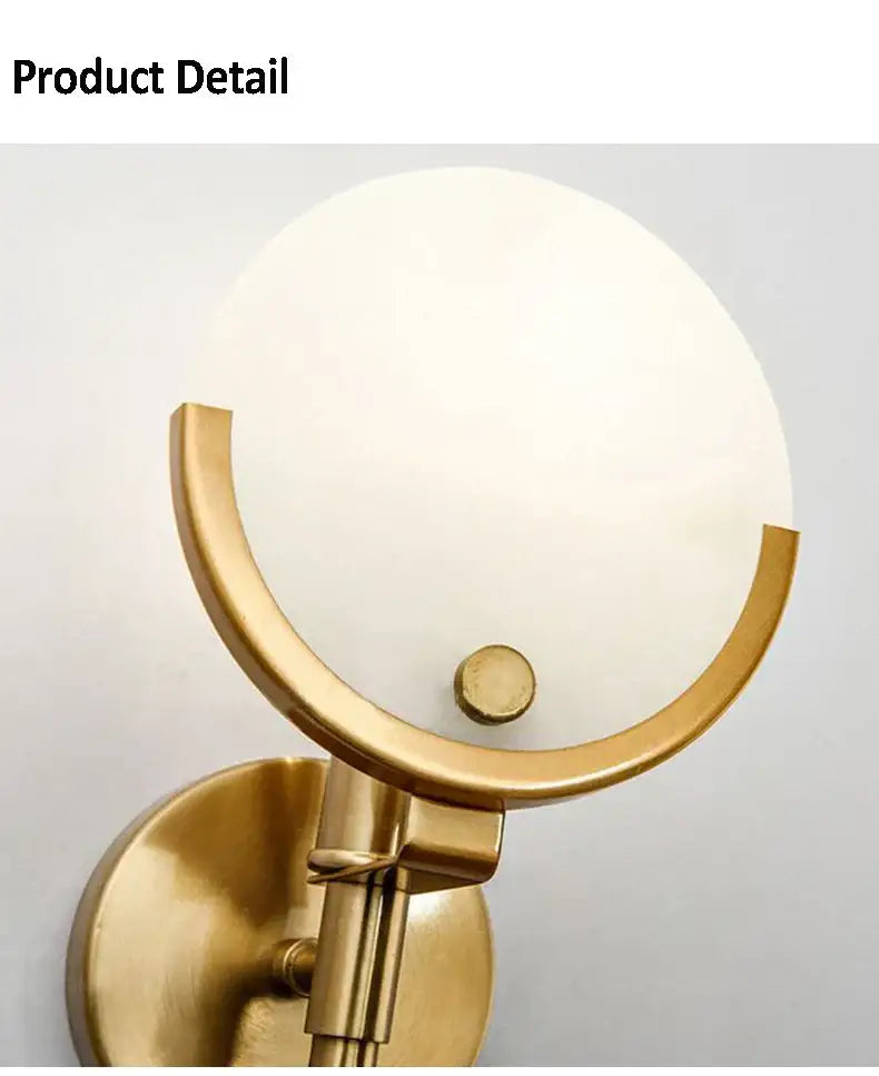 Golden Marble Wall Sconce