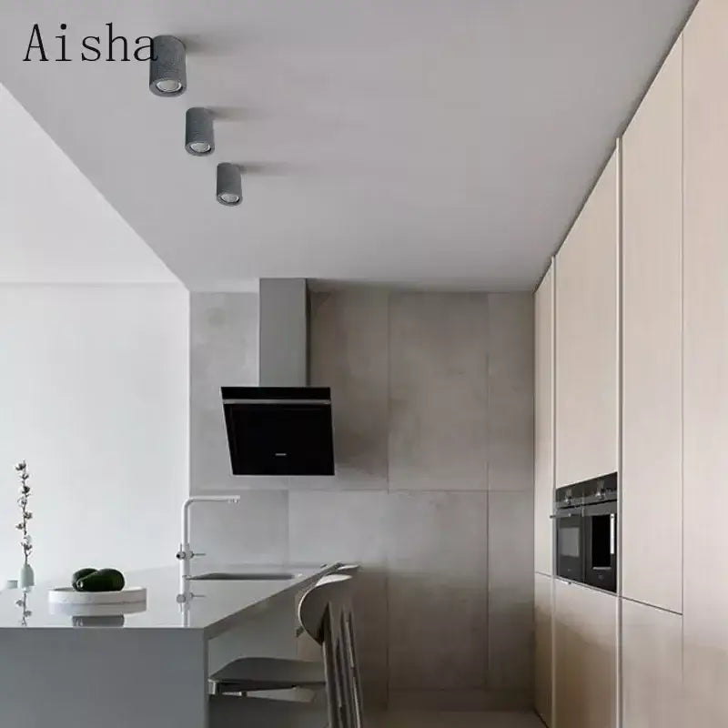 Gray Cement Round Downlight