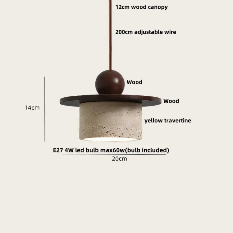 Concrete Glass Ball Pendant