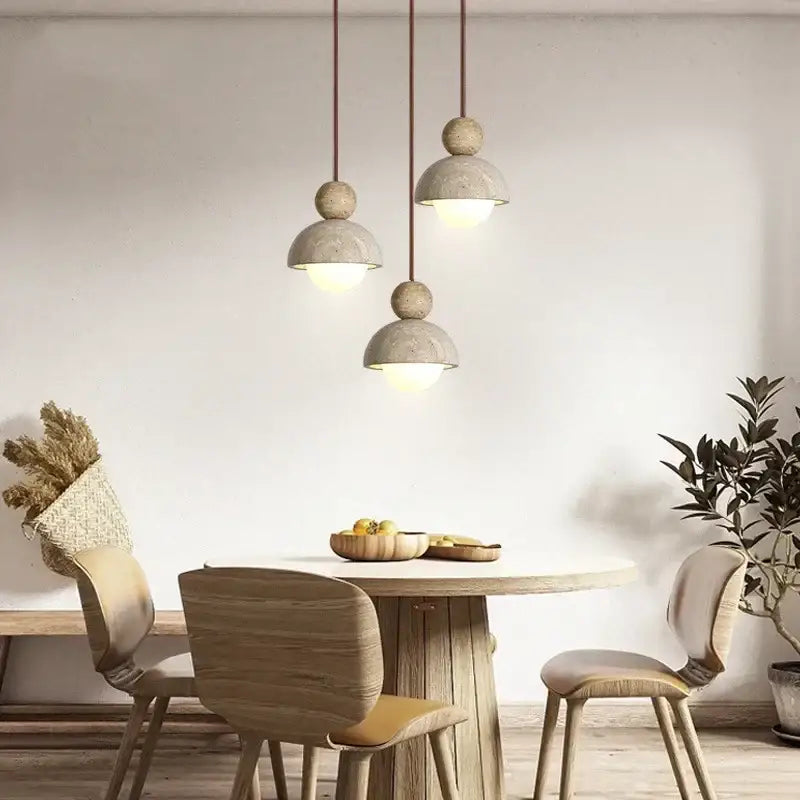 Concrete Glass Ball Pendant