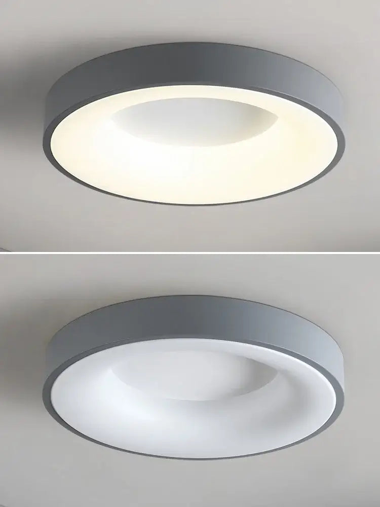 Gray Round Ceiling Lamp