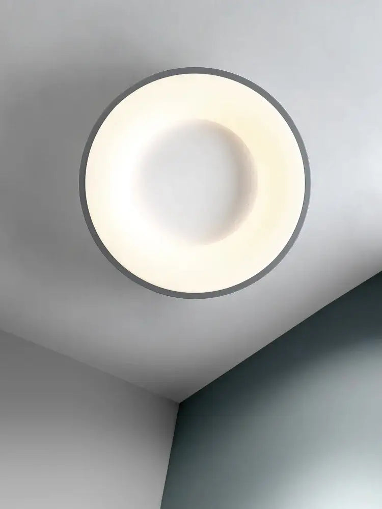 Gray Round Ceiling Lamp