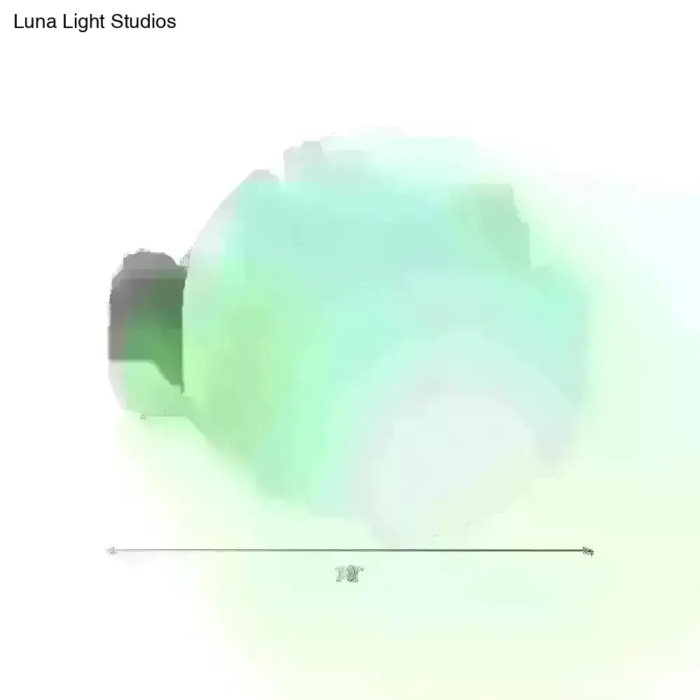 Green Glass Sconce Light