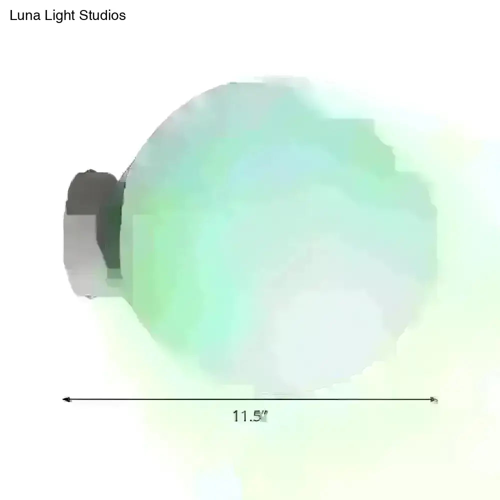 Green Glass Sconce Light