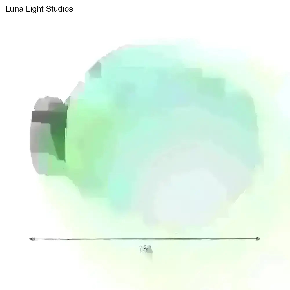 Green Glass Sconce Light