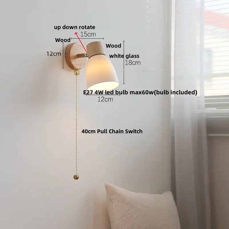 Iron Wood Wall Lamp