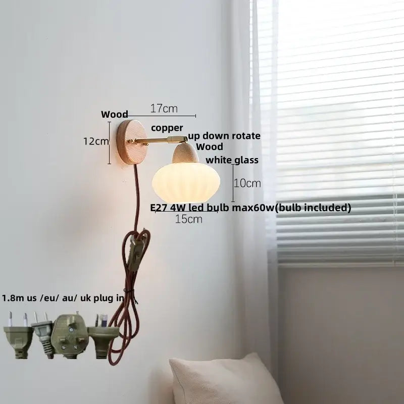 Iron Wood Wall Lamp