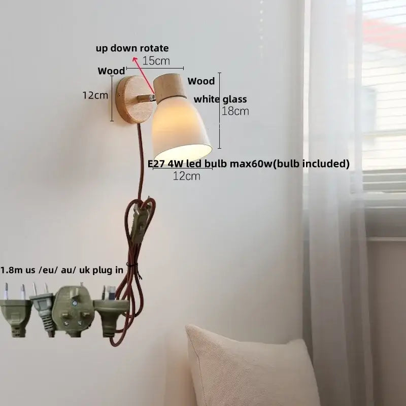 Iron Wood Wall Lamp