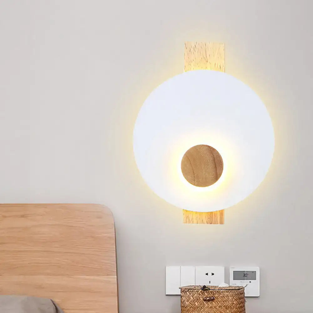 Gray Metal Disk Sconce