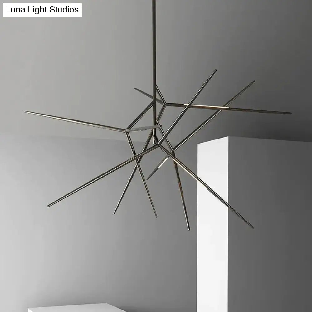 Black Gold Starburst Chandelier