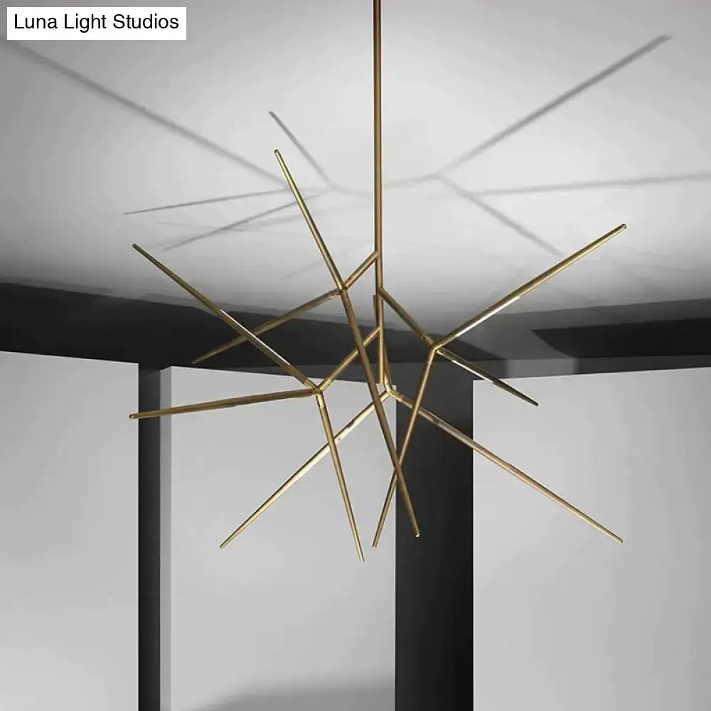 Black Gold Starburst Chandelier