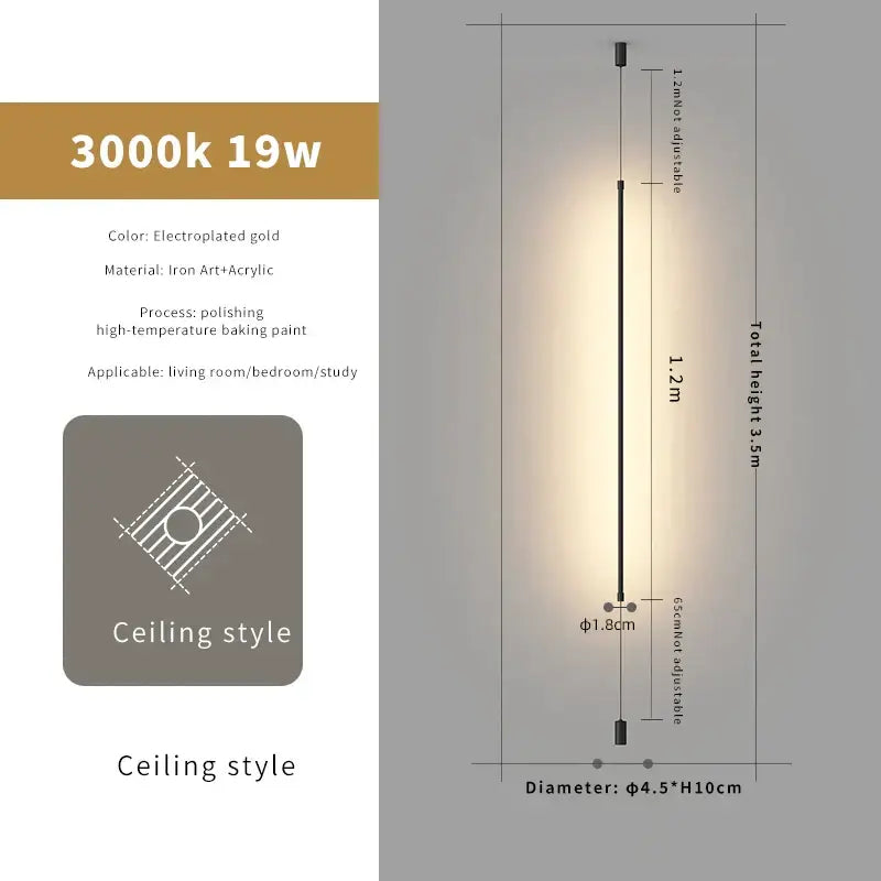 Black Strip Pendant Light