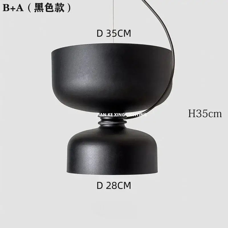 Black Forged Iron Minimalist Pendant Light