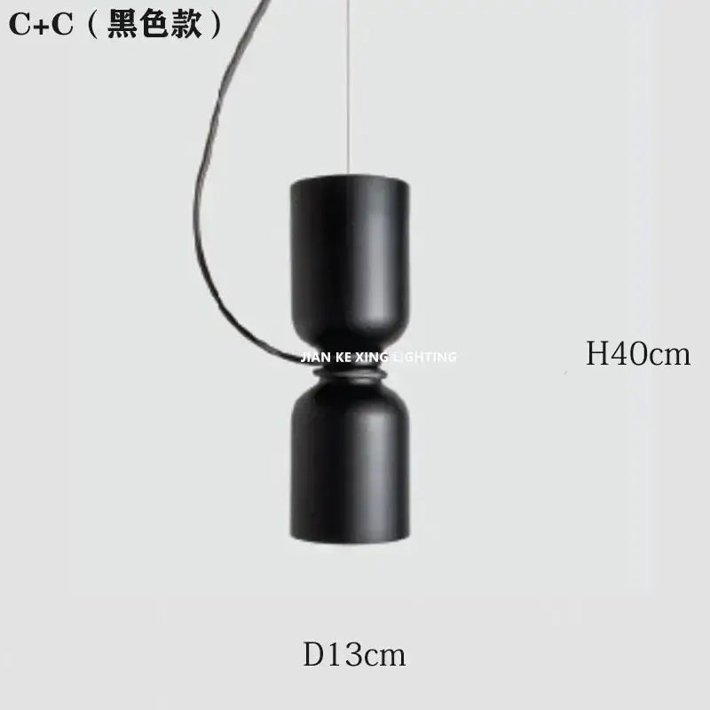 Black Forged Iron Minimalist Pendant Light