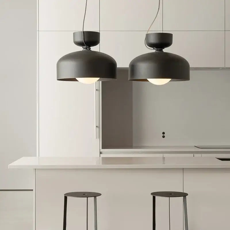 Black Forged Iron Minimalist Pendant Light