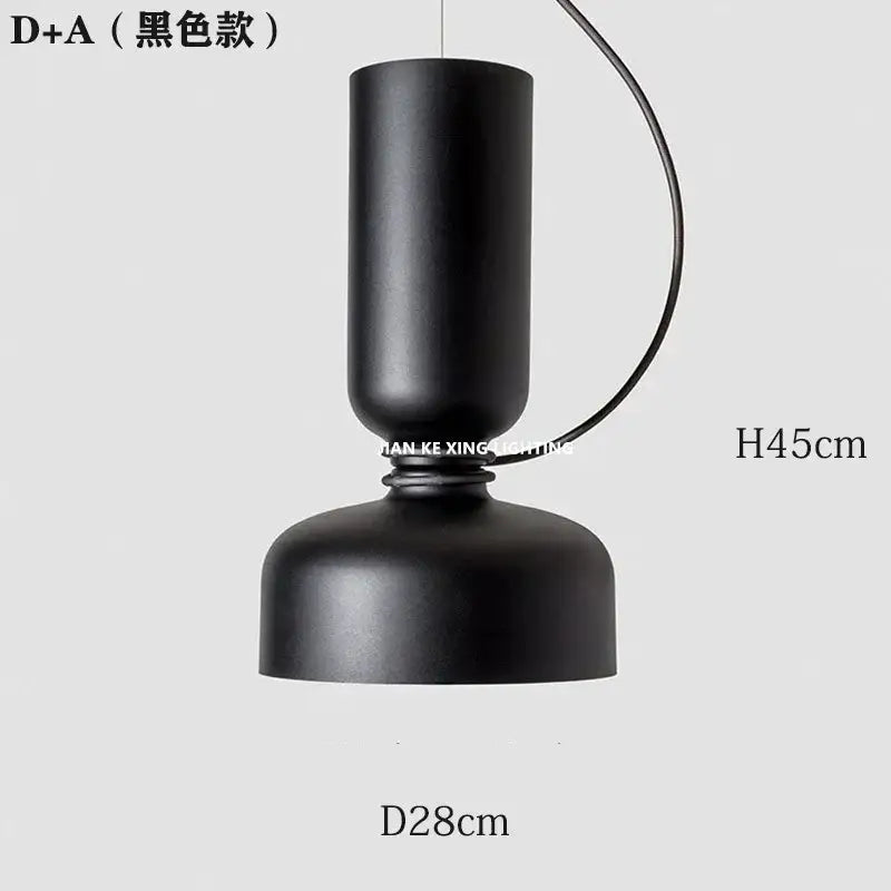 Black Forged Iron Minimalist Pendant Light