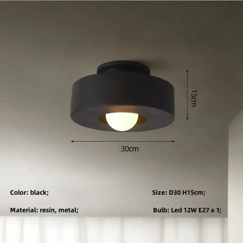 Black Round Ceiling Light