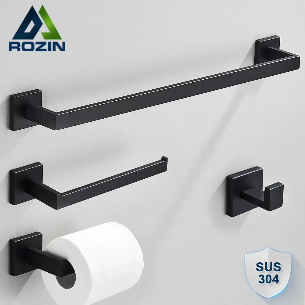 Black Steel Bathroom Set