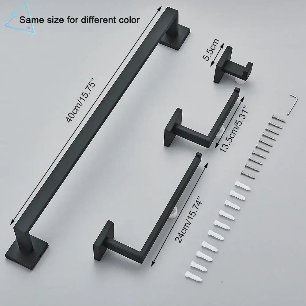 Black Steel Bathroom Set