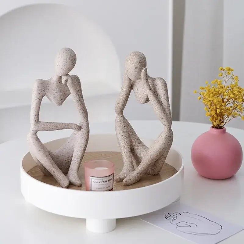 White Abstract Woman Figurine