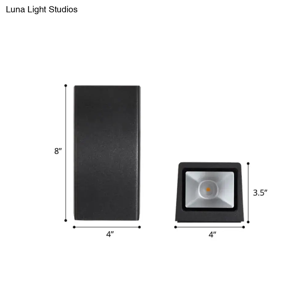 Black Curved Cast Iron LED Wall Sconce